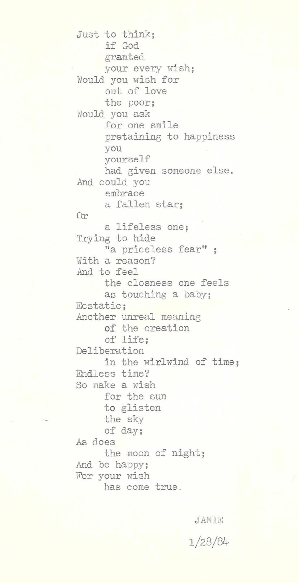 Original typed work.