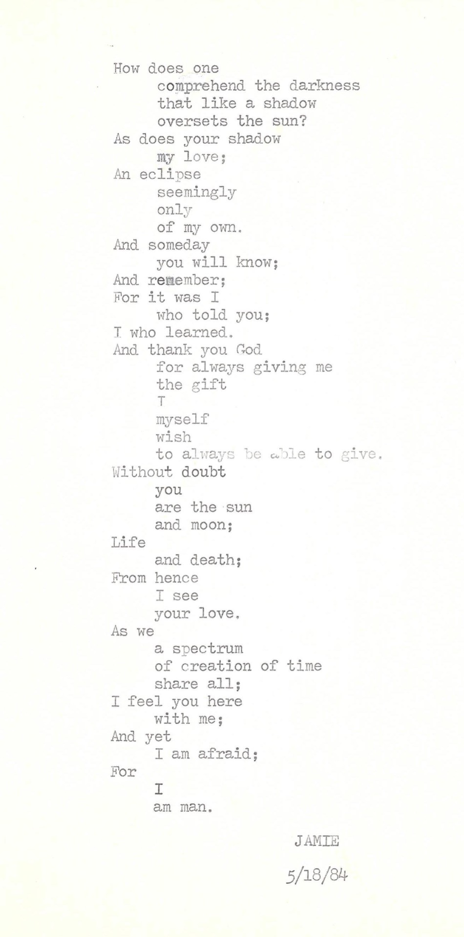 Original typed work.