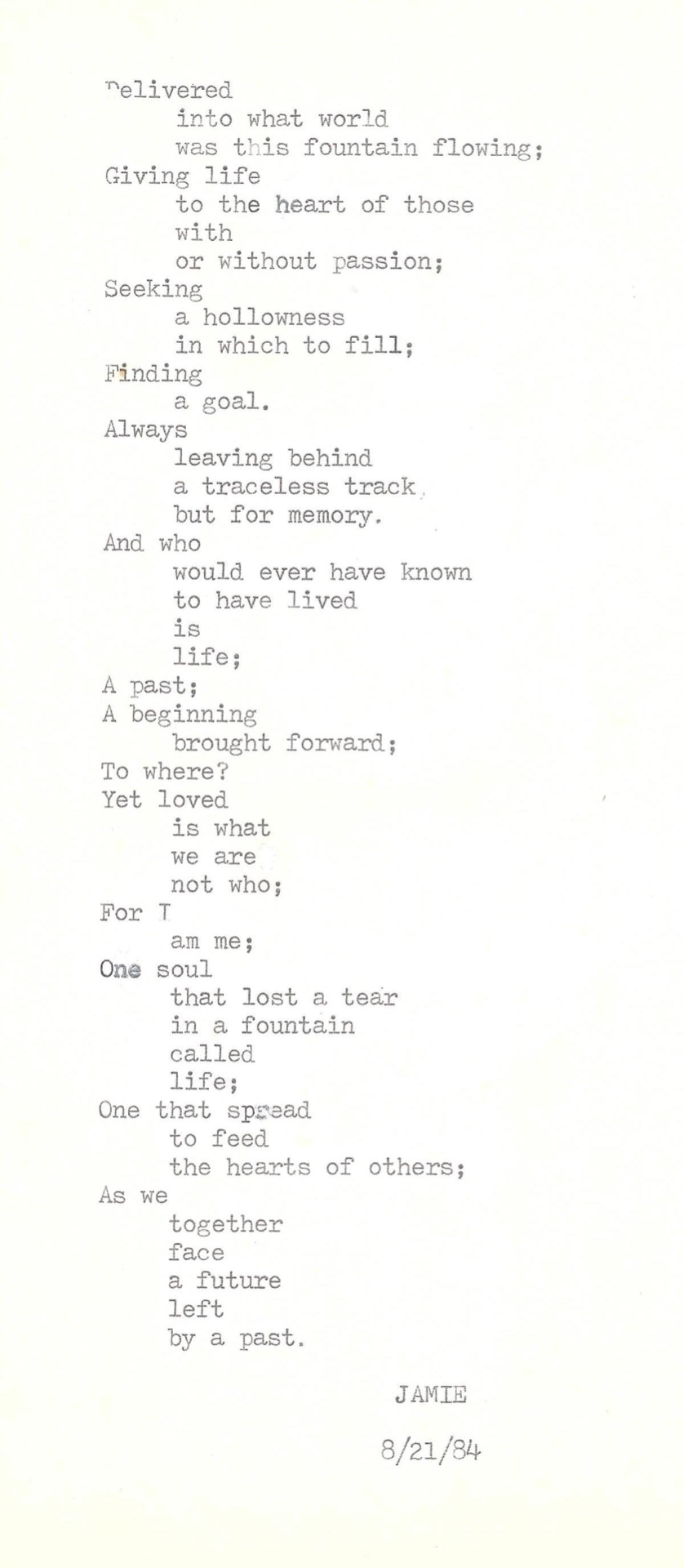 Original typed work.