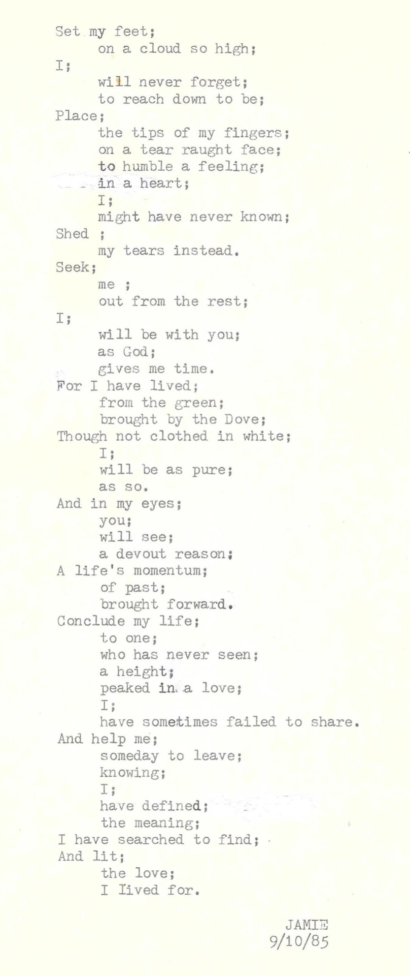 Original typed work.
