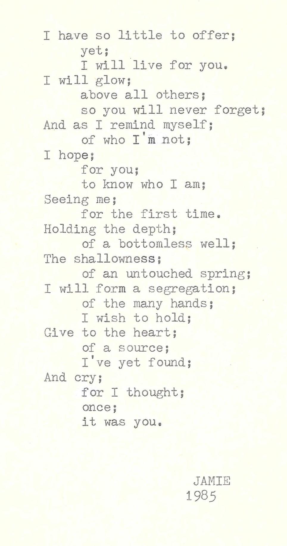 Original typed work.
