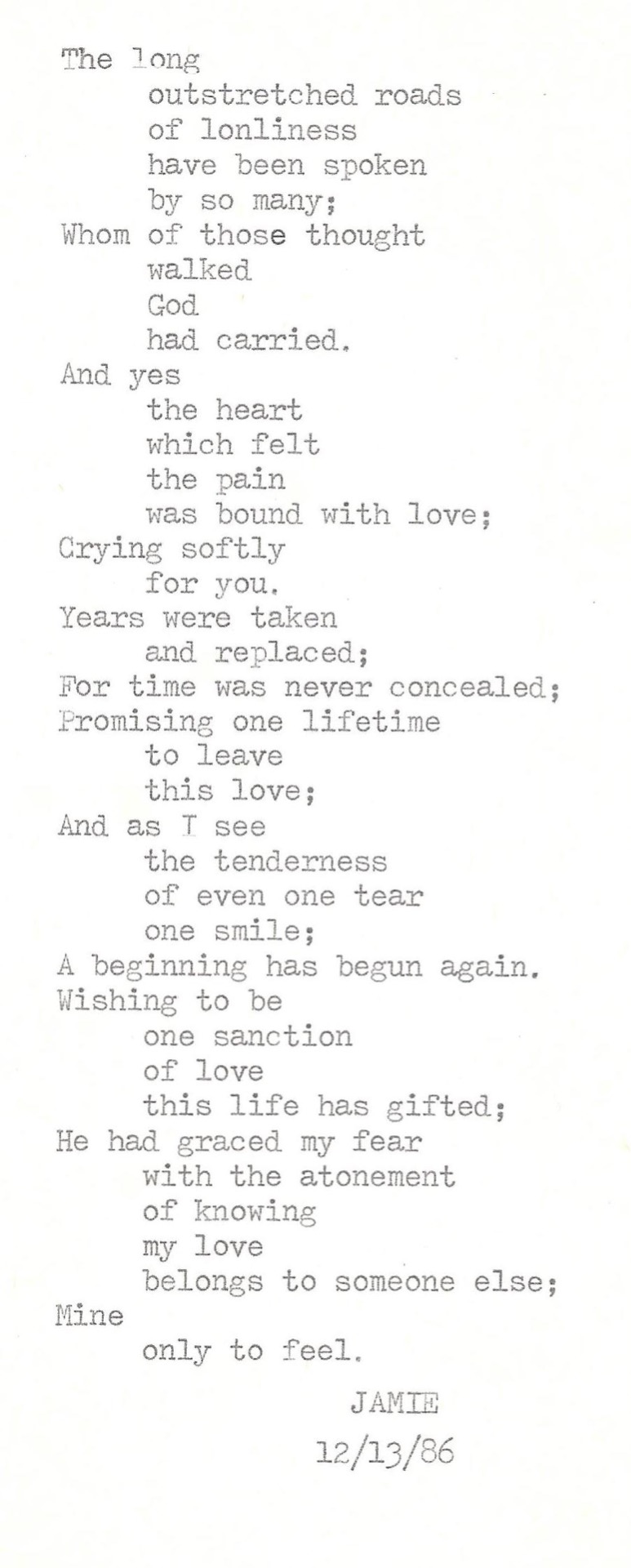 Original typed work.