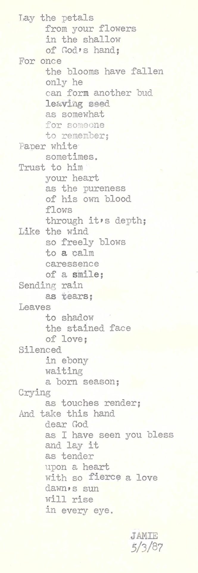 Original typed work.