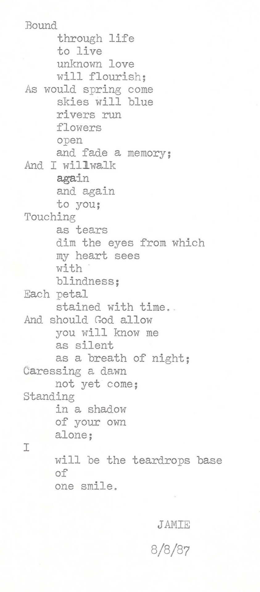 Original typed work.