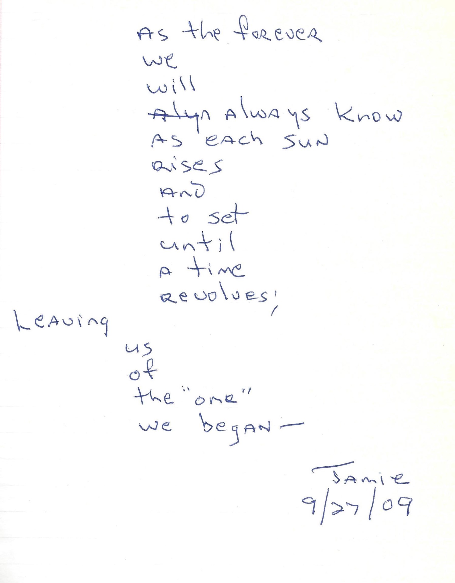Original written work.